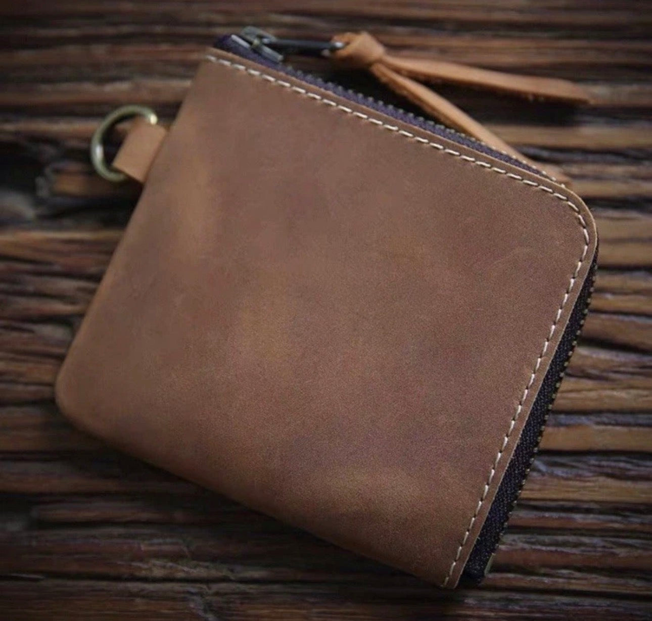 Code & Copper Full Grain Leather
Zip Wallet | Coin Card Holder | 6
Colors
